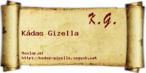 Kádas Gizella névjegykártya